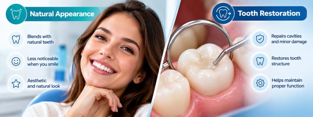 Benefits of tooth-colored composite fillings